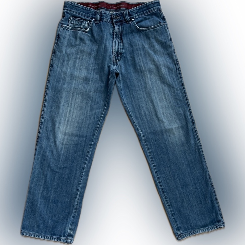 👖34x30 Relaxed Fit Blue Jeans with Faded Details by Ermenegildo Zegna - Picture 17 of 17